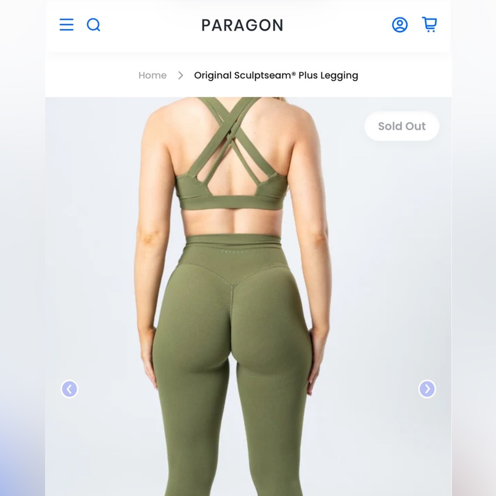 Paragon RecStretch Original Sculptseam
Plus Legging Olive Green XS SOLD OUT!
